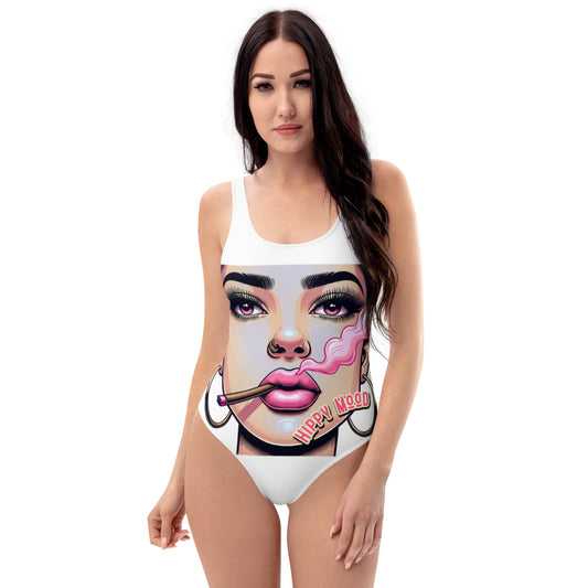 Pink Eyes Blunt Swimsuit