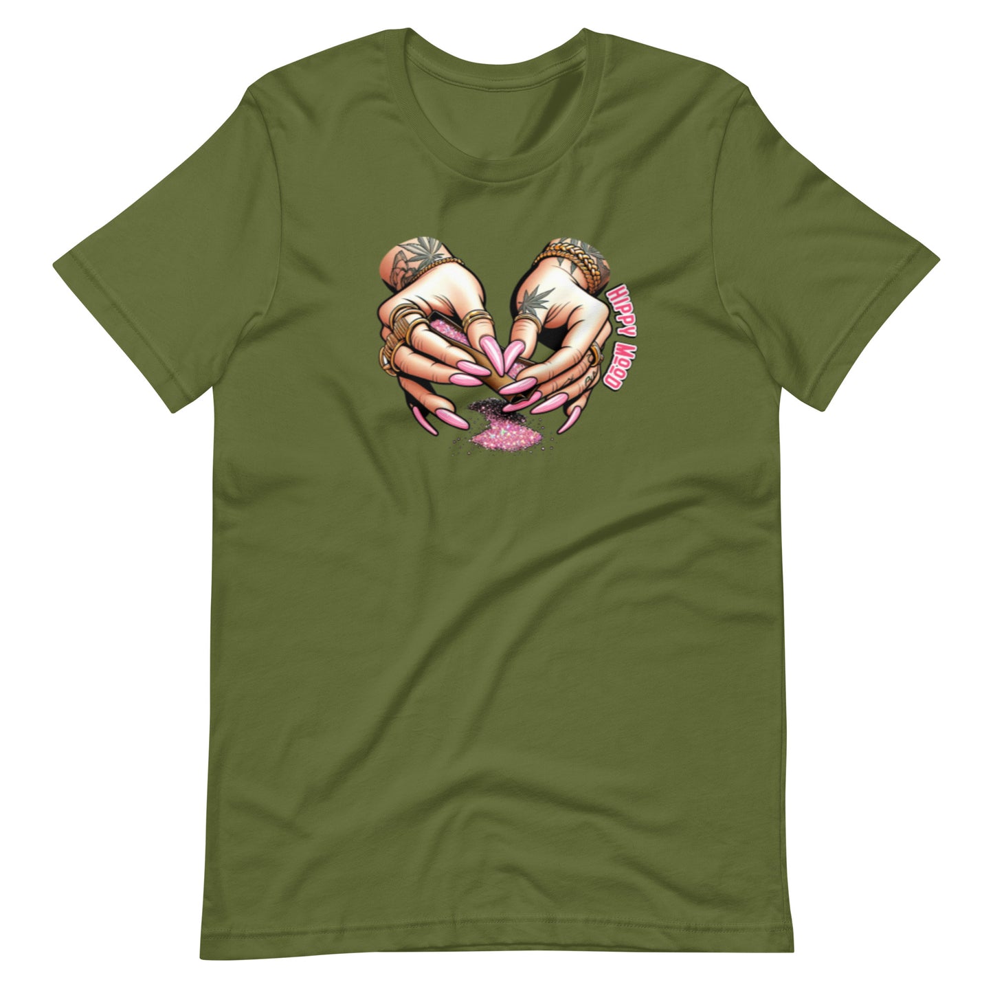 Pink Nails Rolling Up Unisex t-shirt